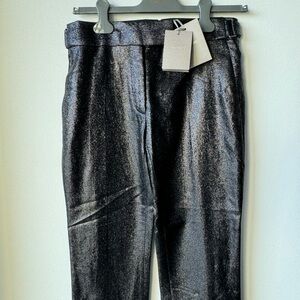 Tom Ford Lurex wool blend midrise straight pants Black Size Small